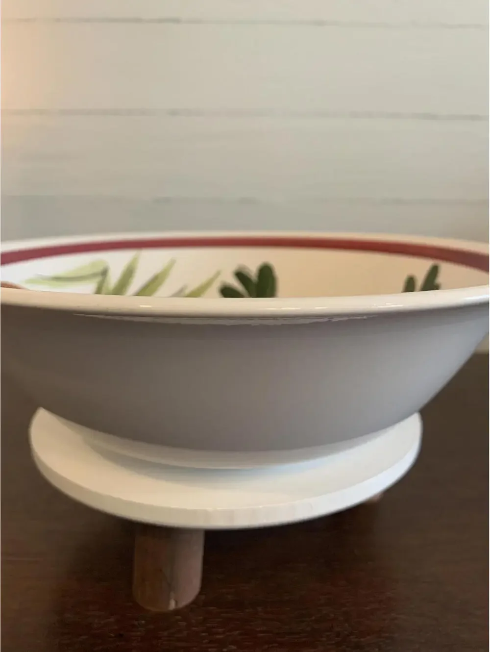 Vintage Yamasho Ironstone Vegetable Pattern Serving Bowl